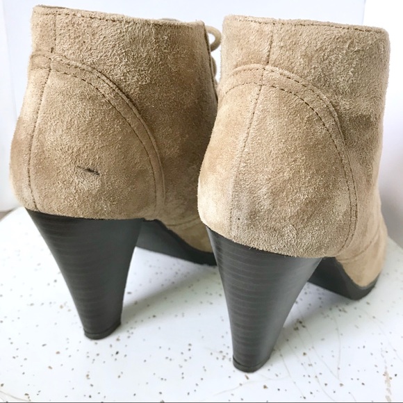 Suede Ankle Boots Tan Size 6 - Picture 6 of 9